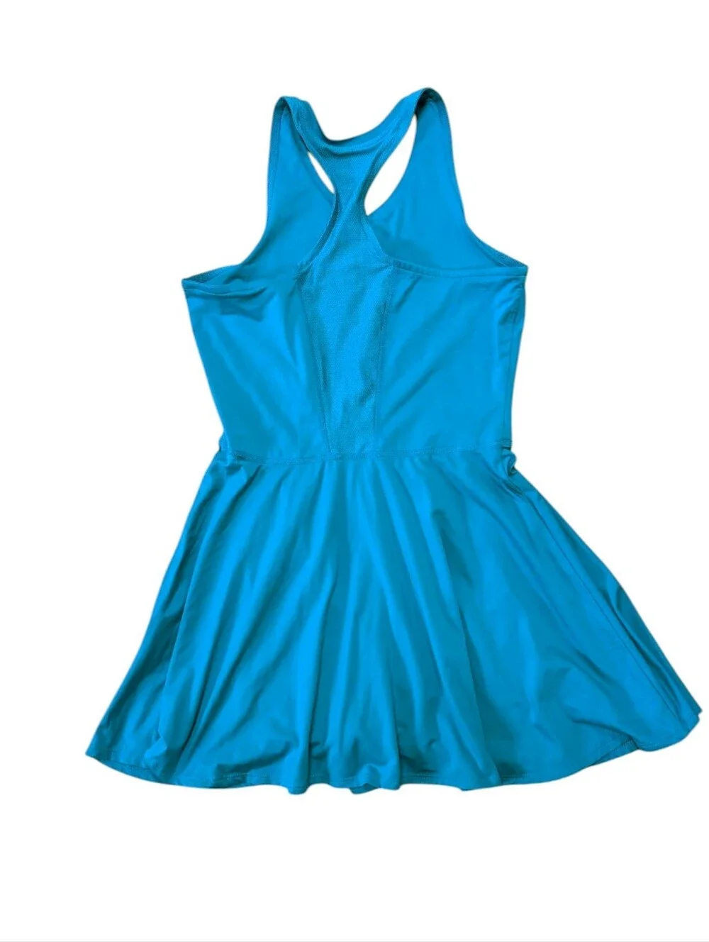 Nike Court Girls Dri-Fit True Tennis Dress SZ Large White Swoosh Blue Turquoise